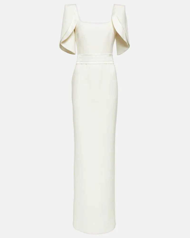 Safiyaa Bridal - Abito lungo in crÃªpe Bianco
