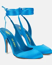 ATTICO Pumps slingback Carrie in raso Blu