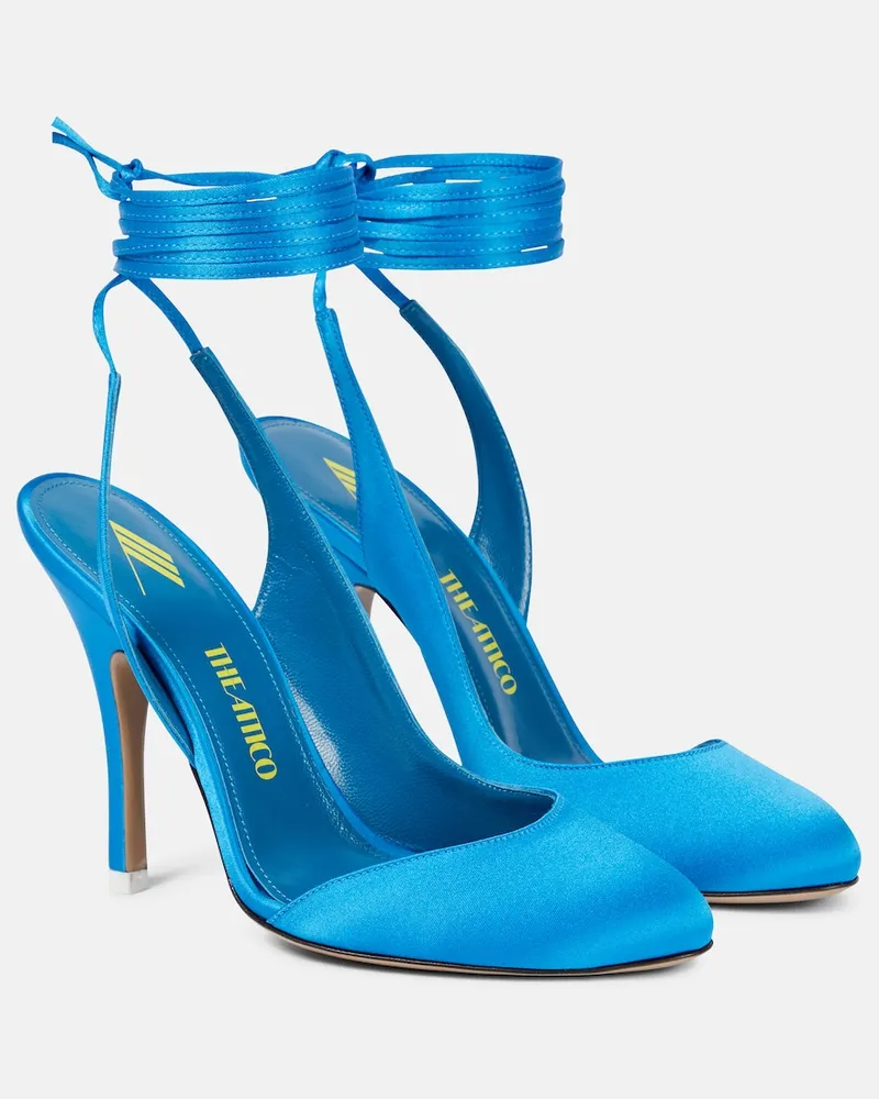 ATTICO Pumps slingback Carrie in raso Blu