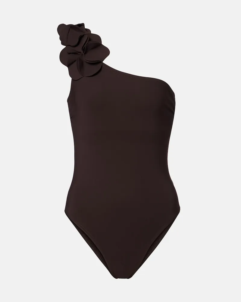 Karla Colletto Costume intero Tess monospalla Marrone