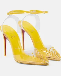 Christian Louboutin Pumps Spikoo 100 in PVC e vernice Giallo