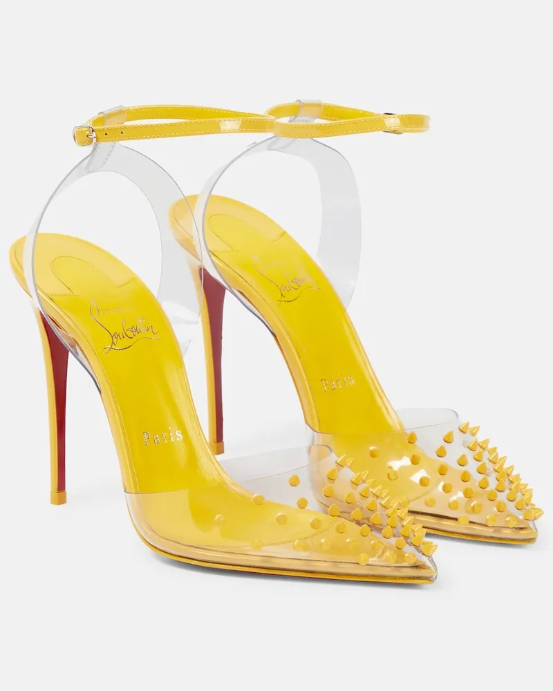 Christian Louboutin Pumps Spikoo 100 in PVC e vernice Giallo