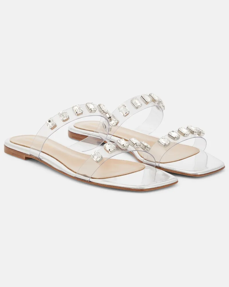 Gianvito Rossi Sandali in PVC con decorazioni Argento
