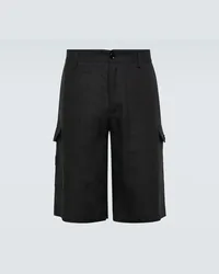 Dolce & Gabbana Bermuda cargo in lino Nero