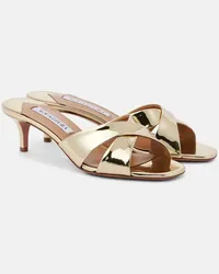 Aquazzura Mules Divine 50 in pelle Oro