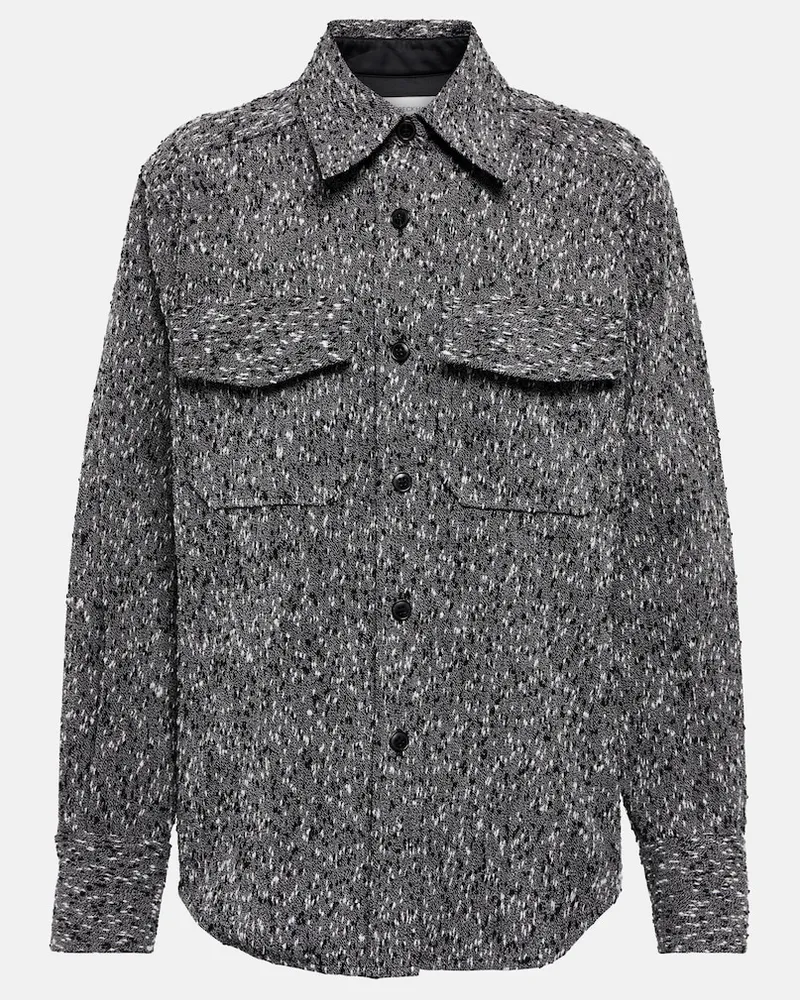Victoria Beckham Camicia utility in bouclÃ Nero