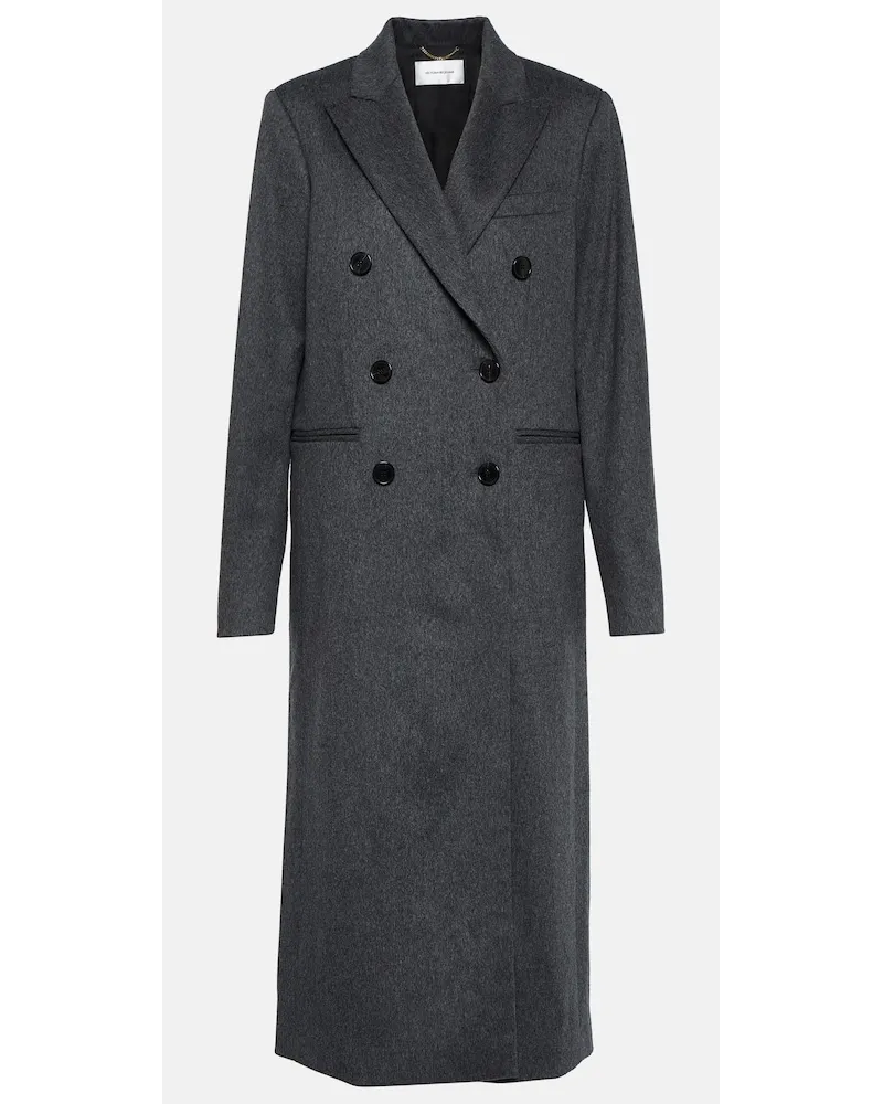 Victoria Beckham Cappotto doppiopetto in lana mélange Grigio