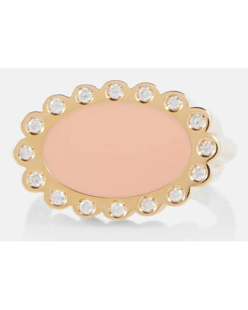 Aliita Anello Margarita Brillante in oro 18kt e diamanti Multicolore