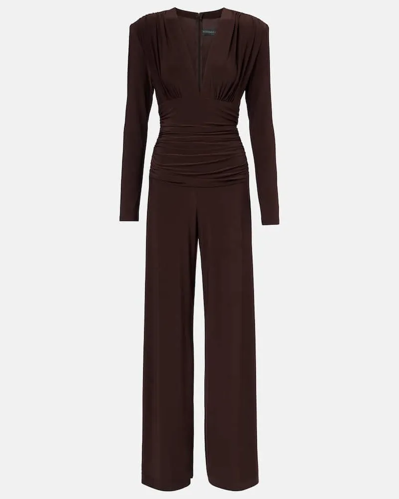 Norma Kamali Jumpsuit in jersey Marrone