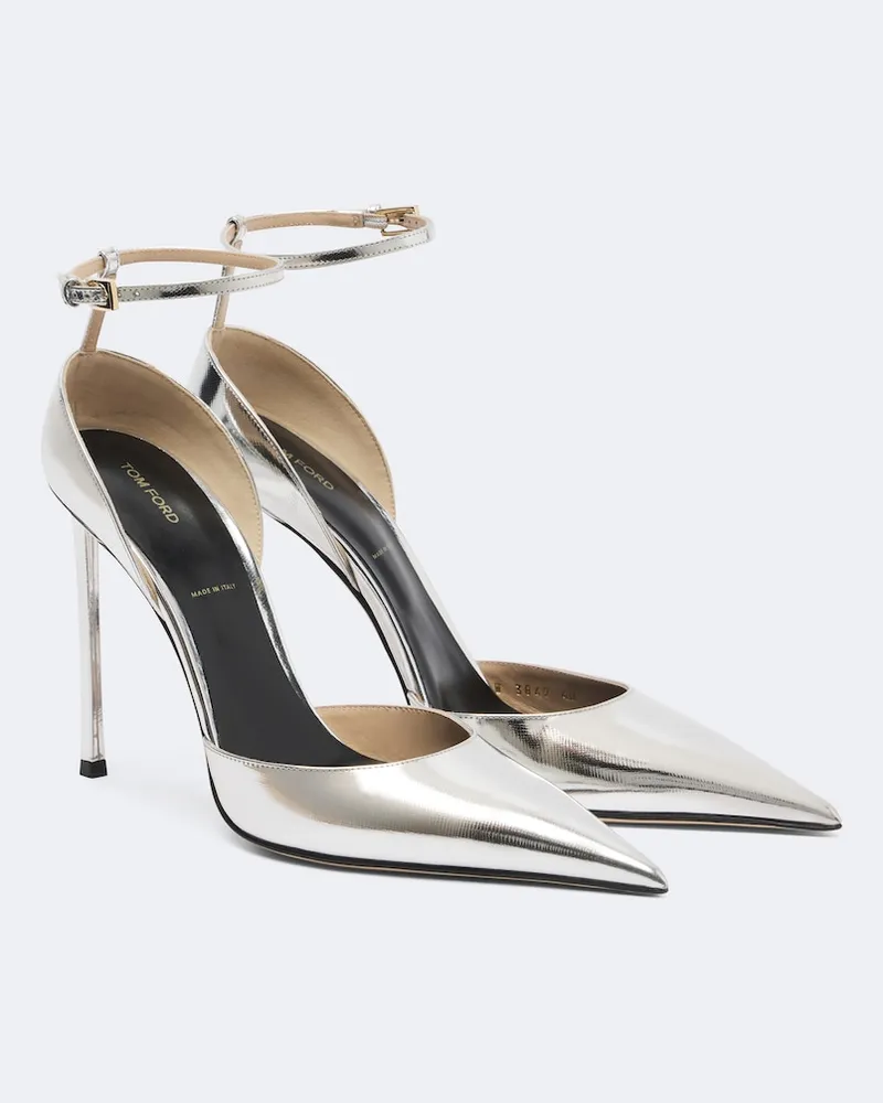 Tom Ford Pumps in pelle metallizzata Argento