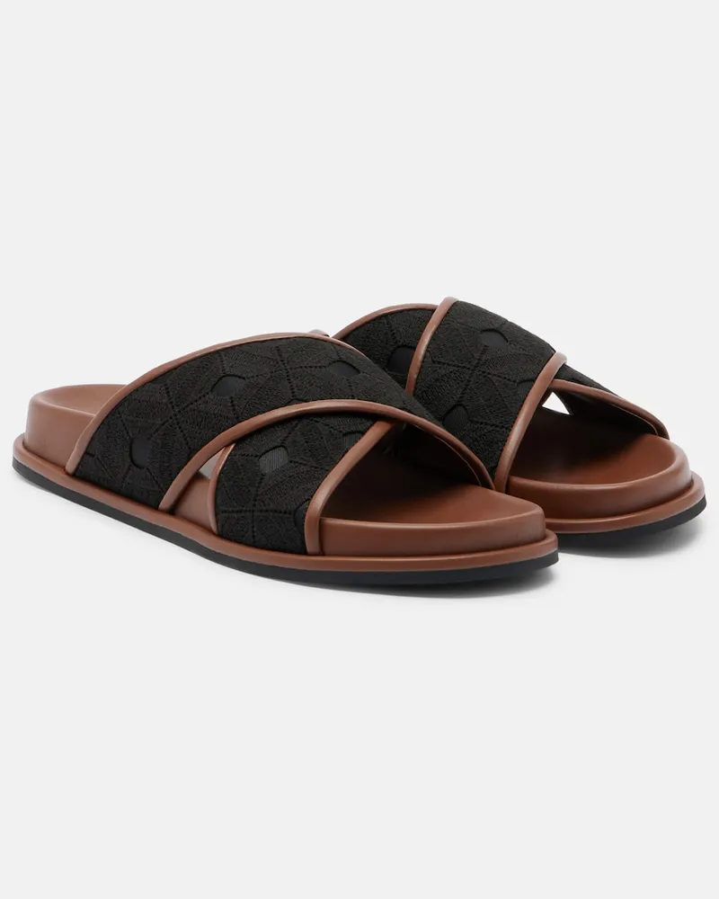 Max Mara Sandali Peonie con ricamo Nero