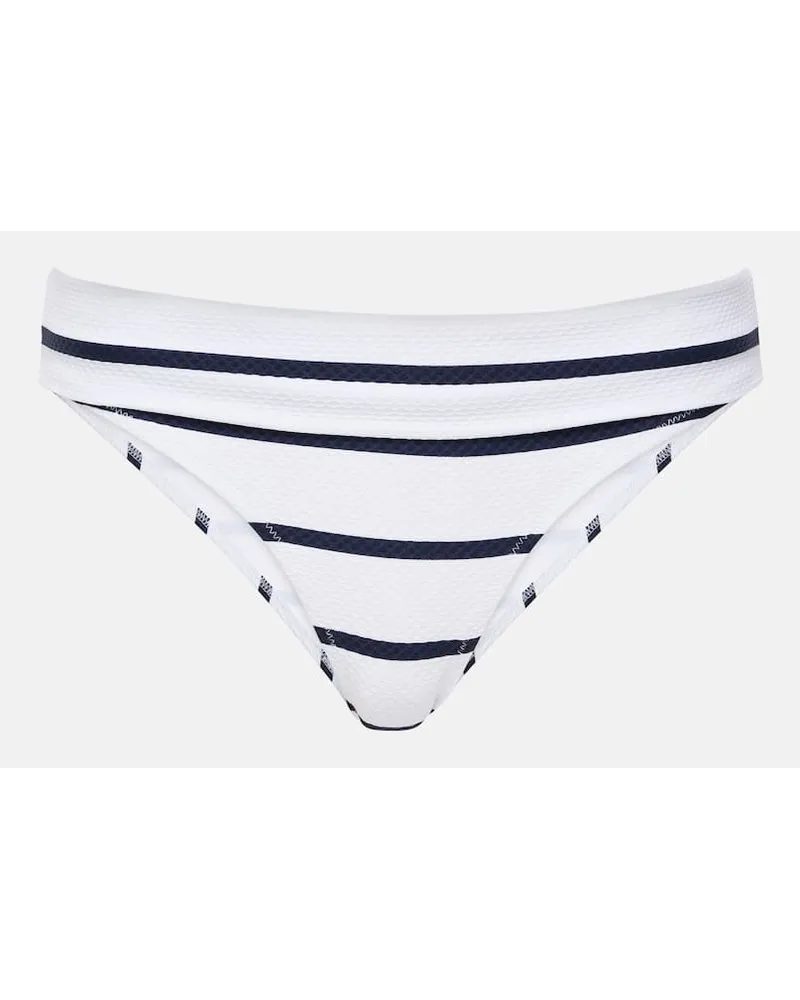 Heidi Klein Slip bikini Fold Over a righe Blu