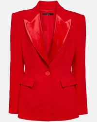 Alex Perry Blazer Priestly in crêpe con velluto Rosso