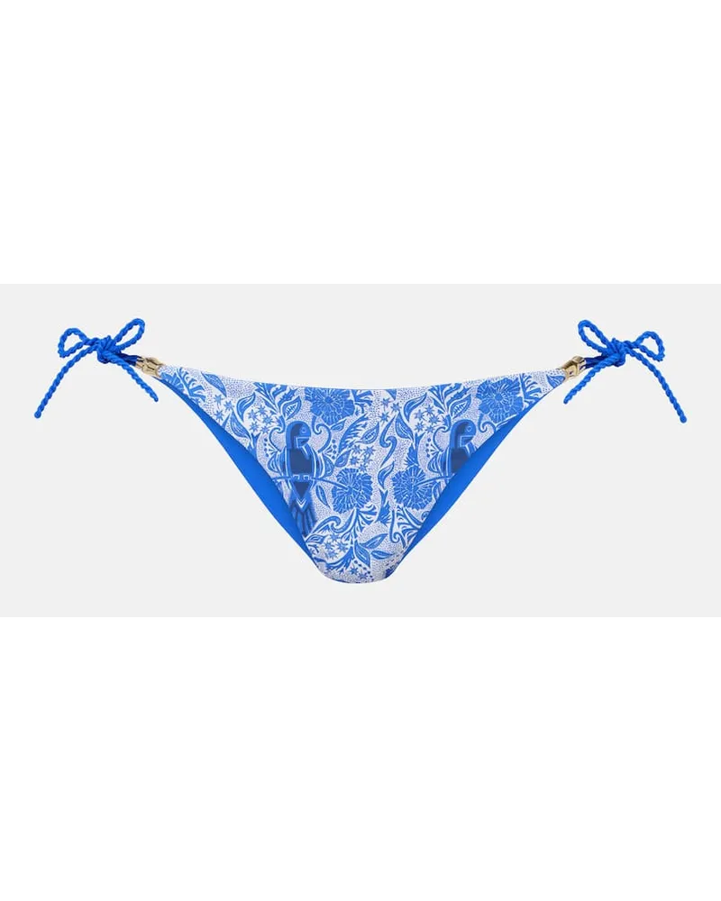 Heidi Klein Slip bikini reversibile Lake Como Blu