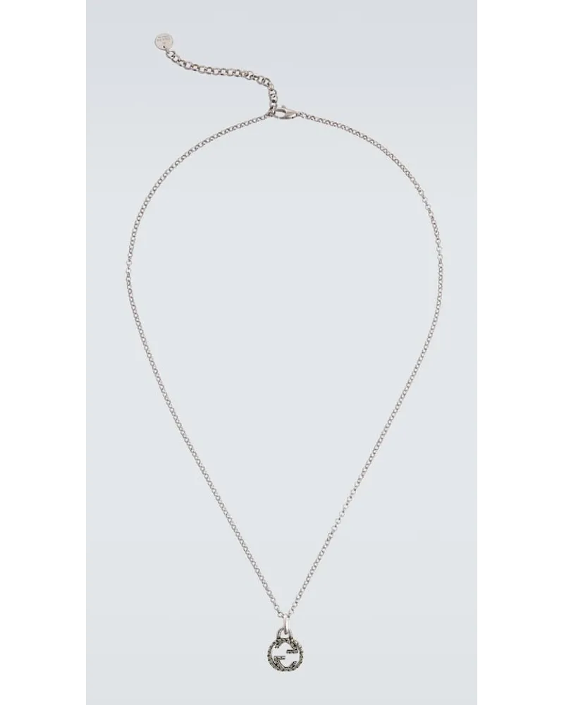 Gucci Collana Interlocking G in argento Argento