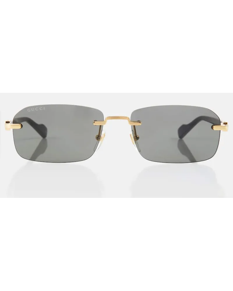 Gucci Occhiali da sole rettangolari Nero