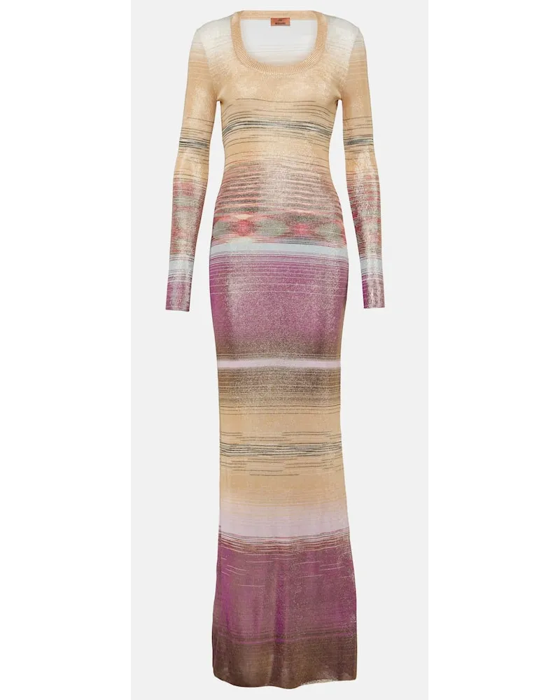 Missoni Abito lungo in maglia space-dye Multicolore