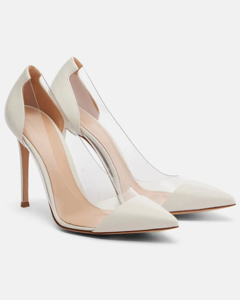 Gianvito Rossi Pumps Plexi in pelle verniciata e PVC Bianco
