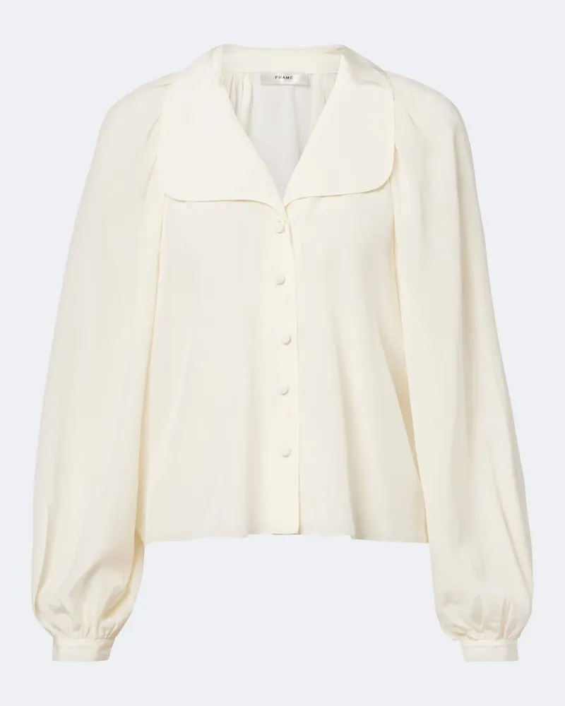 Frame Denim Camicia The Gala in seta Bianco