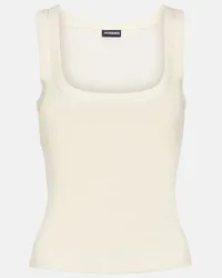 Jacquemus Tank top Le Débardeur Gros Grain in cotone Bianco