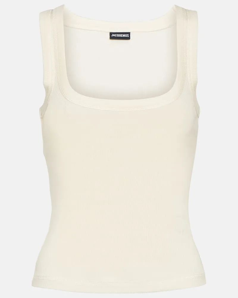 Jacquemus Tank top Le Débardeur Gros Grain in cotone Bianco