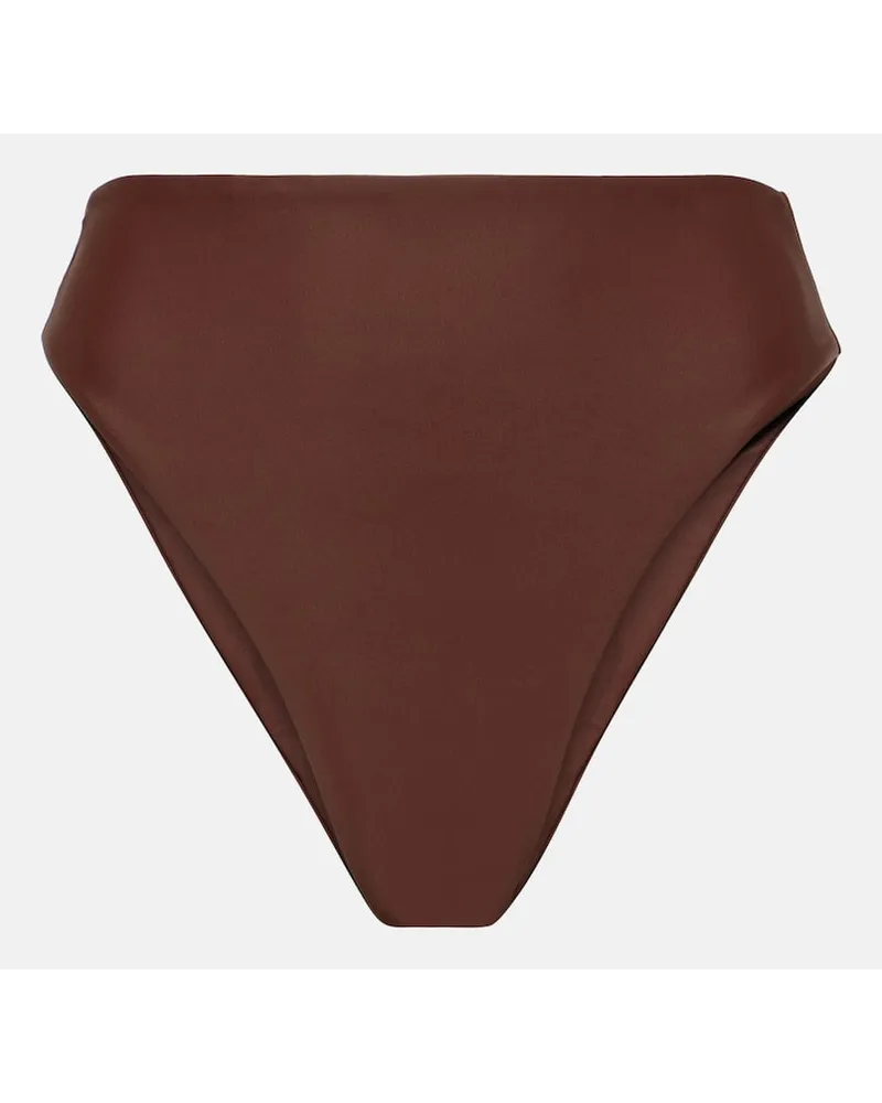 JADE SWIM Slip bikini Incline a vita alta Marrone