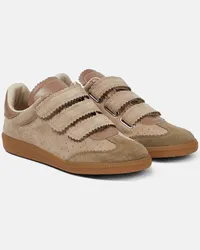 Isabel Marant Sneakers basse Beth in suede Marrone