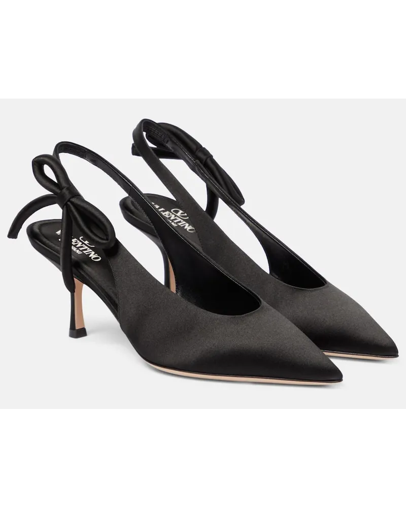 Valentino Garavani Pumps slingback Nite-Out 70 in raso Nero