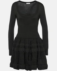 Alaïa Alaïa Miniabito Crinoline in misto lana Nero