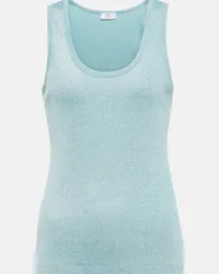 Etro Tank top metallizzato Blu