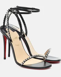 Christian Louboutin Sandali So Me 100 in pelle con borchie Nero