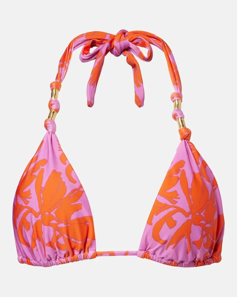 ViX Top bikini Paula con stampa Rosa