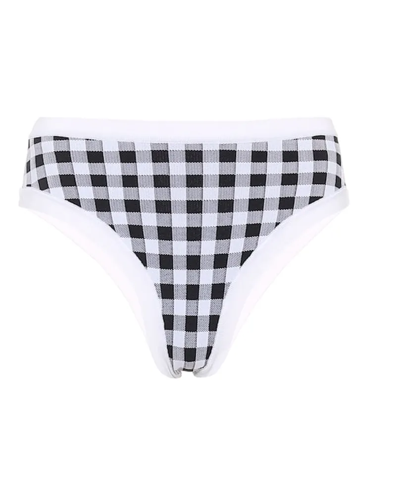 TROPIC of C Slip bikini La Plage a quadri Bianco
