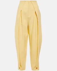 Loro Piana Pantaloni culottes in lino Giallo