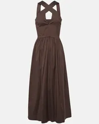 Max Mara Abito midi Stelvio in misto cotone Marrone