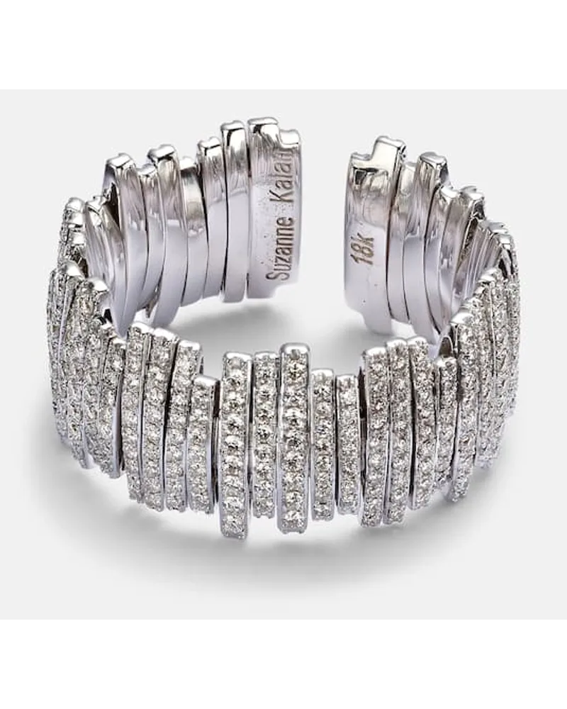 Suzanne Kalan Anello in oro bianco 18kt con diamanti Argento