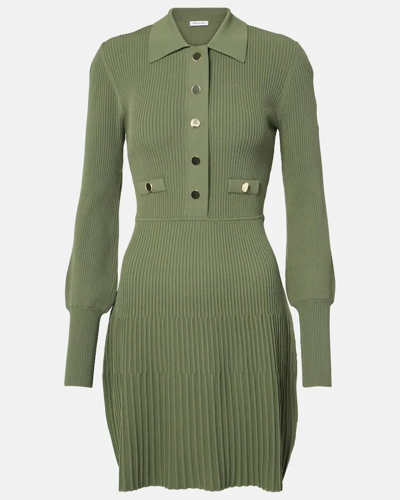 Veronica Beard Abito in maglia Lauper a coste Verde