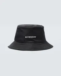 Givenchy Cappello da pescatore in nylon con logo Nero