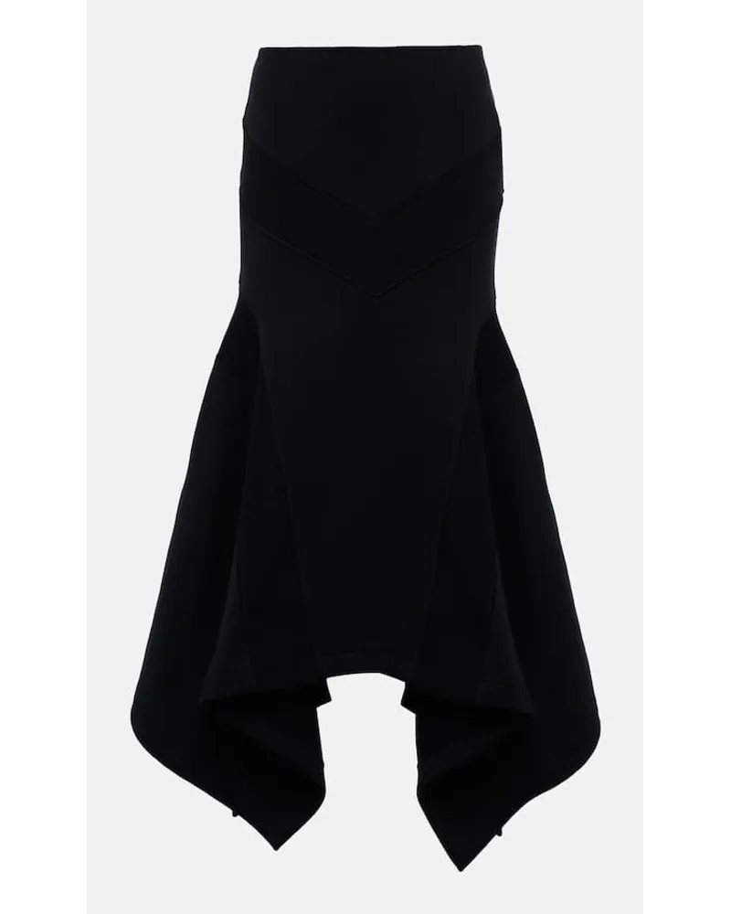 ATTICO Gonna midi in cotone Nero
