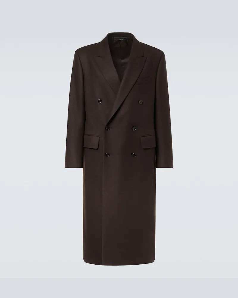 Tom Ford Cappotto doppiopetto in cashmere Marrone