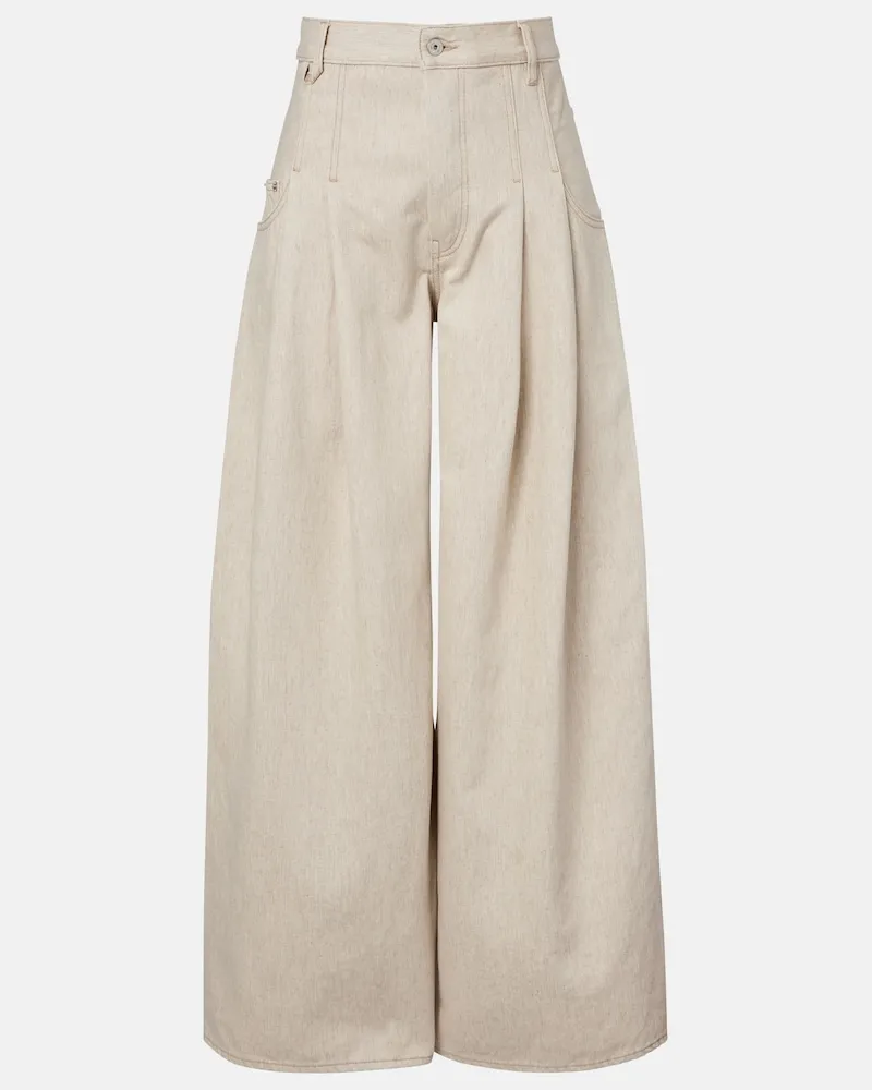 Jacquemus Jeans Souro a gamba larga Beige