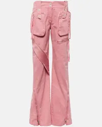 Blumarine Jeans cargo a vita bassa Rosa