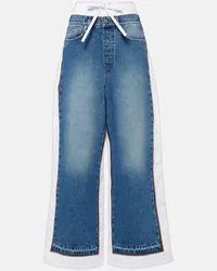 Jean Paul Gaultier Jeans a gamba larga e vita media Blu