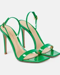 Gianvito Rossi Sandali Ribbon 105 in vernice Verde