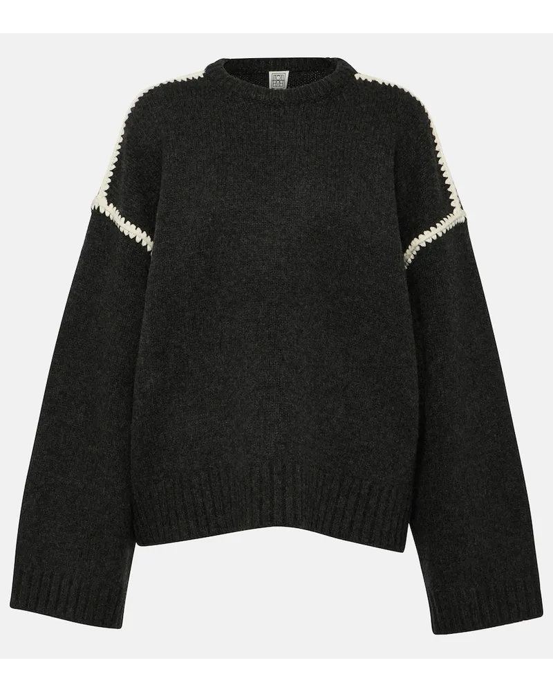 Totême Pullover in lana e cashmere Grigio