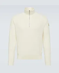 Moncler Pullover in cashmere e cotone Bianco