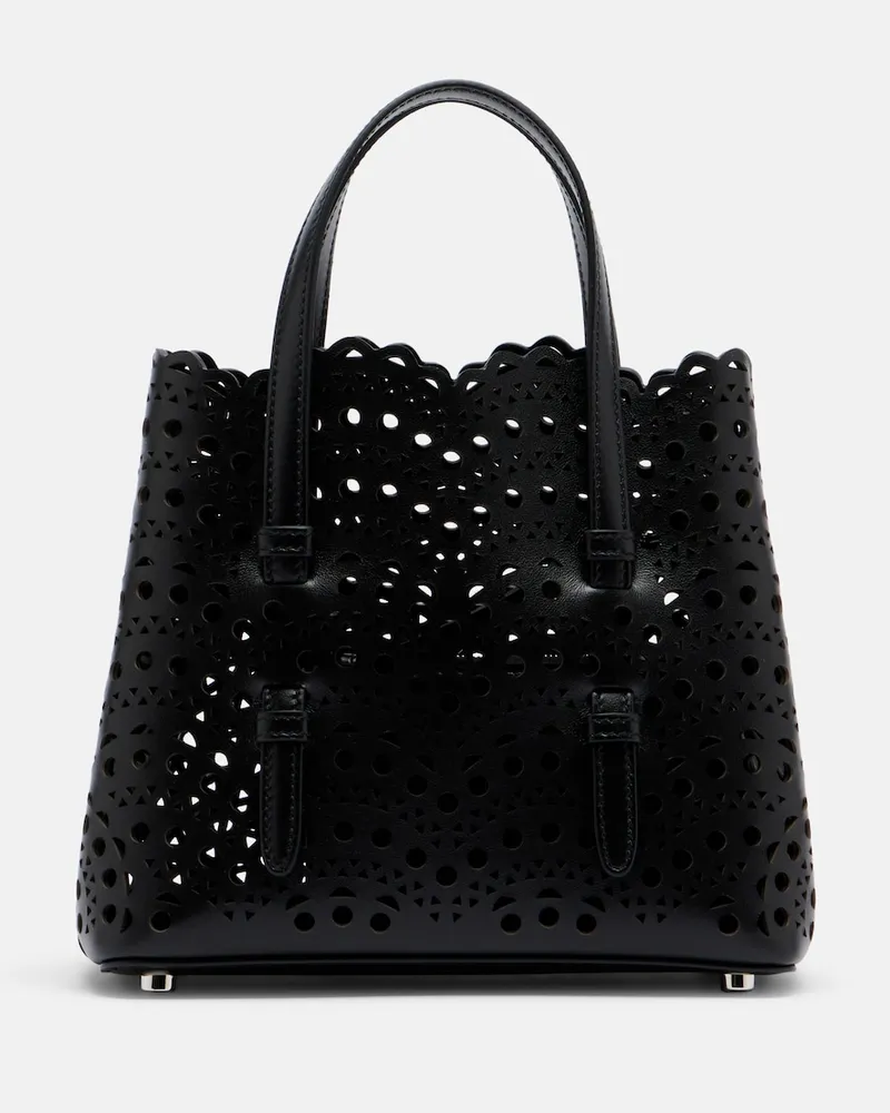 Alaïa Alaïa Shopper Mina 20 Vienne in pelle Nero