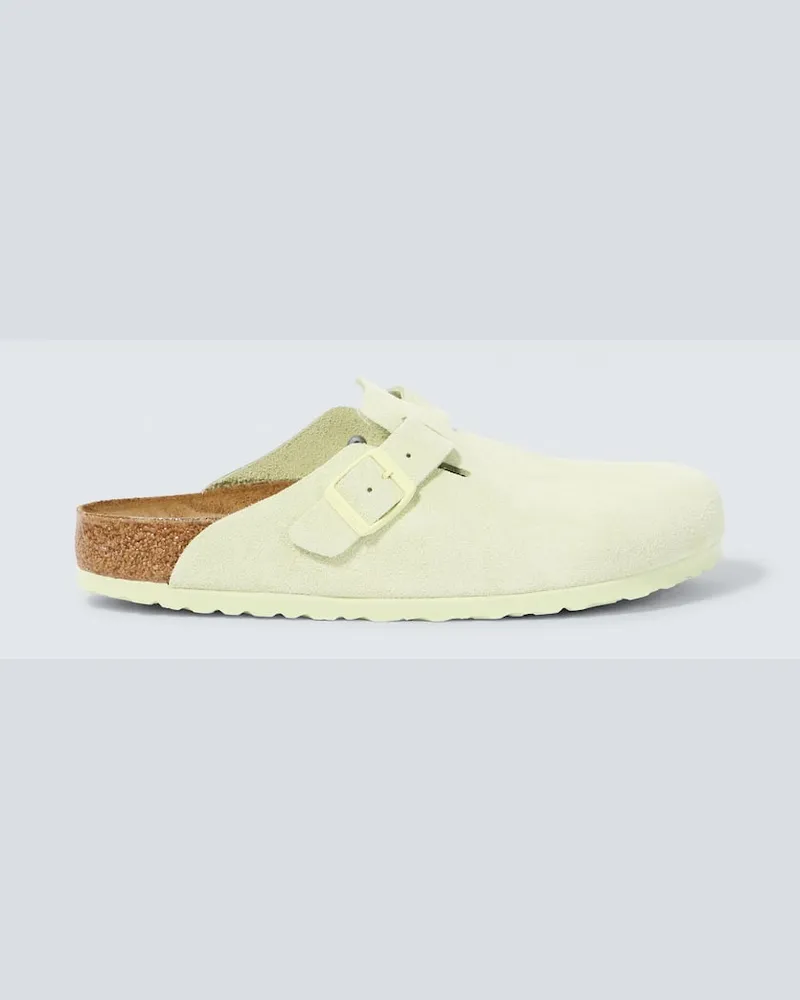 Birkenstock Mules Boston in suede Verde