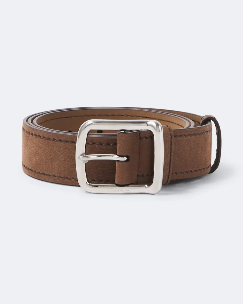 Prada Cintura in pelle Marrone