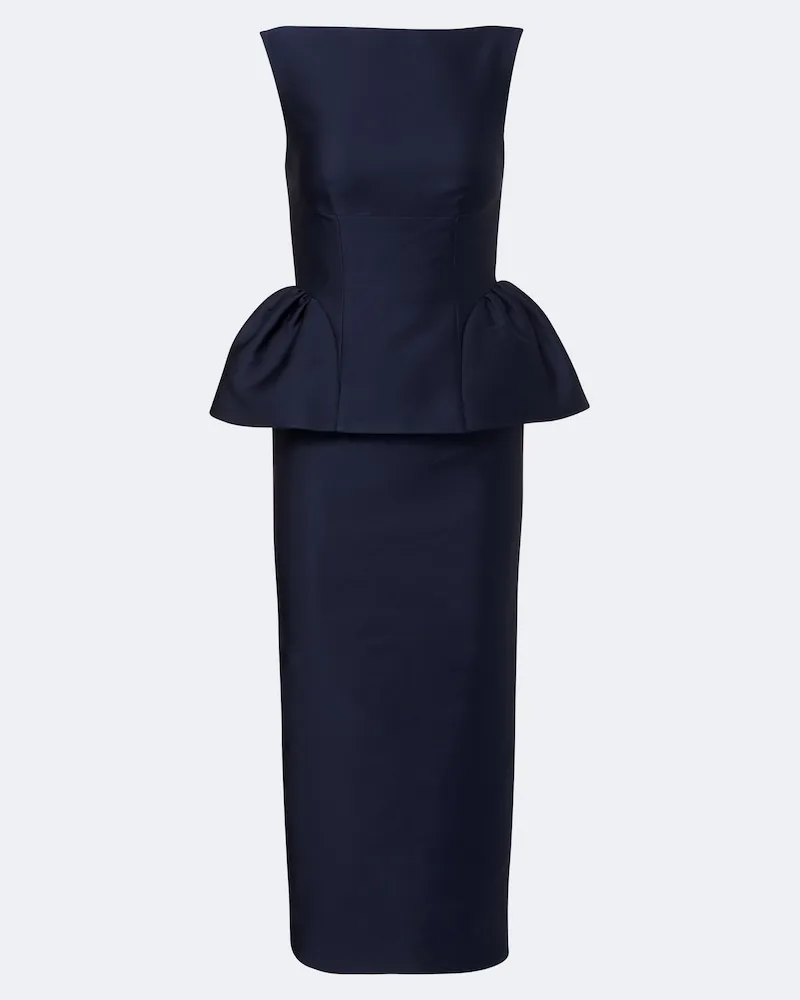 Roland Mouret Abito da cocktail peplum in taffettà Blu